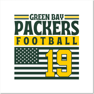 Green Bay Packers 1919 American Flag Football Posters and Art